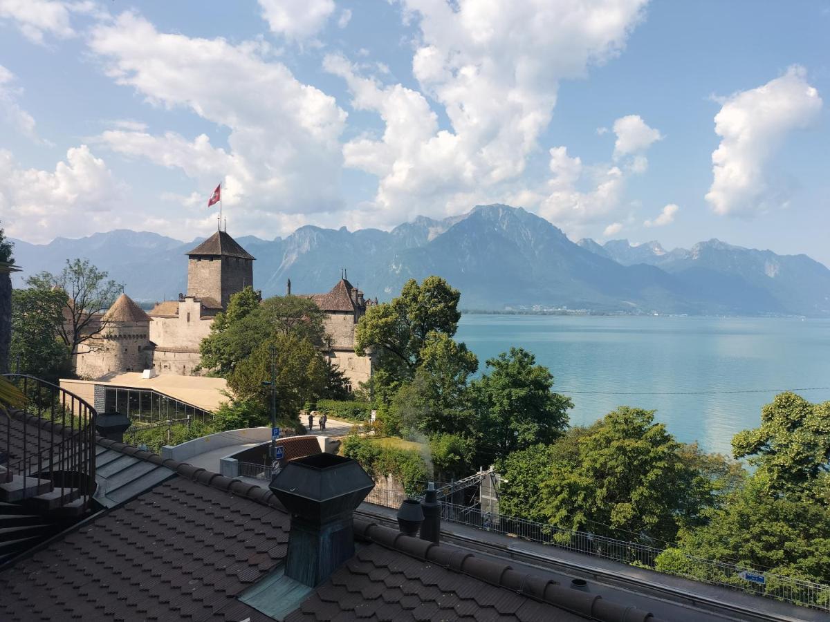 Castle View Aparthotel Veytaux Kültér fotó