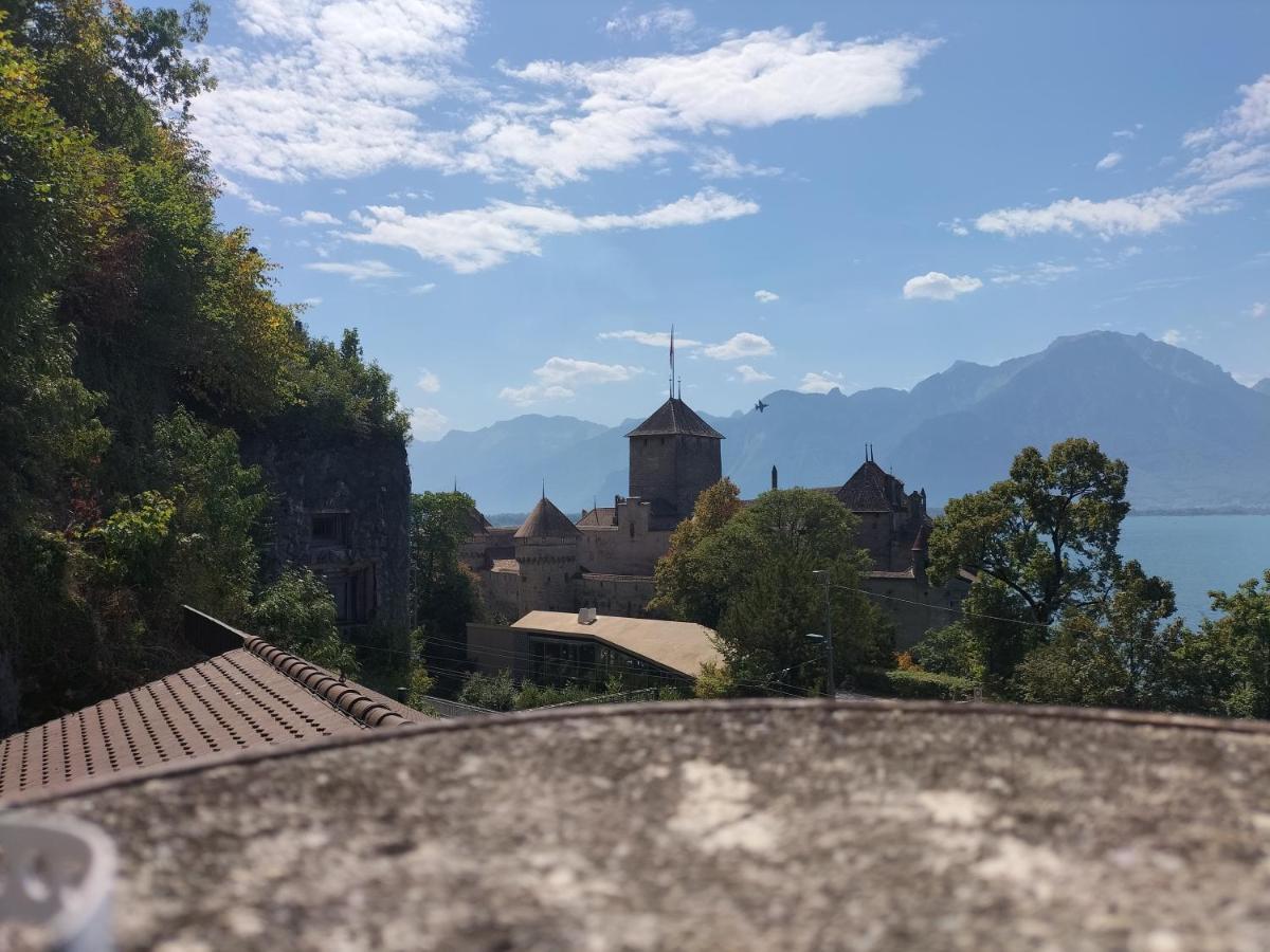Castle View Aparthotel Veytaux Kültér fotó
